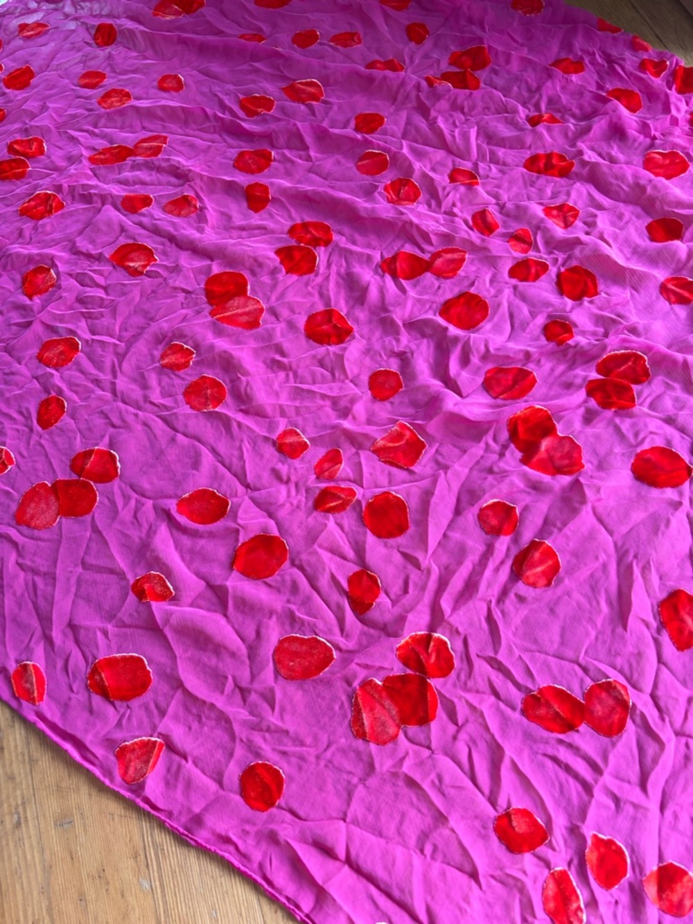 Emanuel Ungaro Silk Velvet Scarf Luxury Floral Burnout Sheer Wrap - Picture 5 of 5